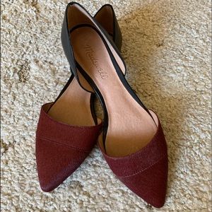 MADEWELL D’Orsay Leather Calf Hair Flats